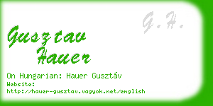 gusztav hauer business card
